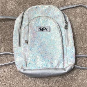 A cute justice glitter mini backpack for girl ..
